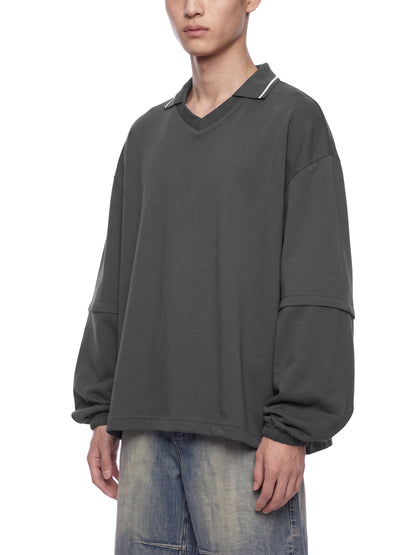 Sweat Boxy à Col Amovible