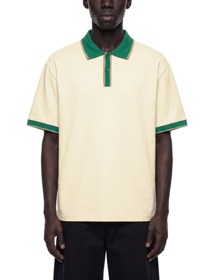 Polo à Col Contrasté