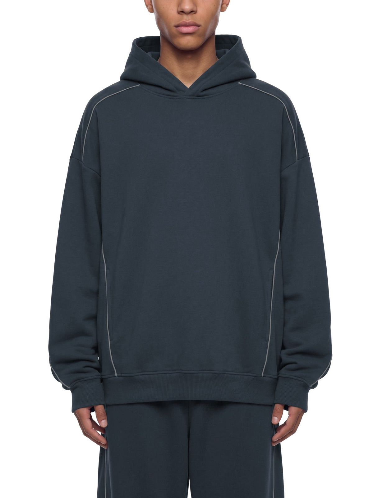 Hoodie Oversize à Liserés
