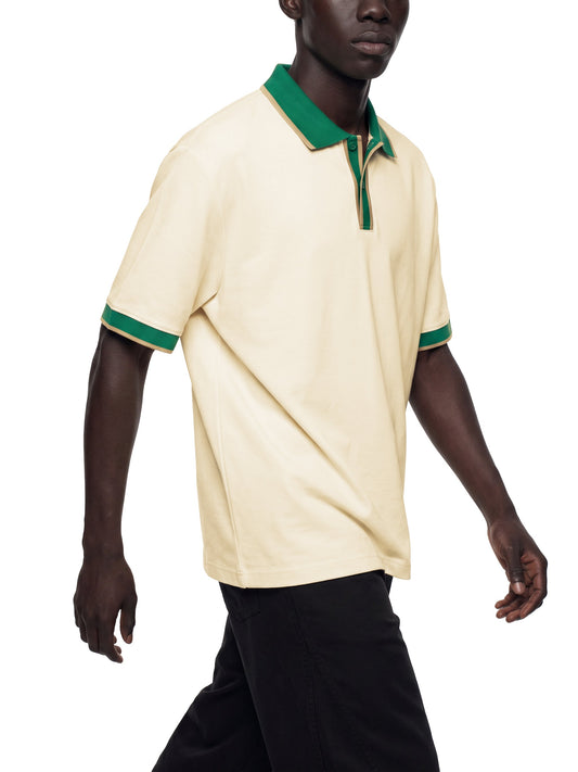 Polo à Col Contrasté