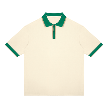 Polo à Col Contrasté