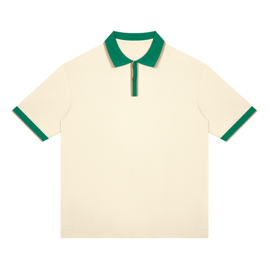 Polo à Col Contrasté