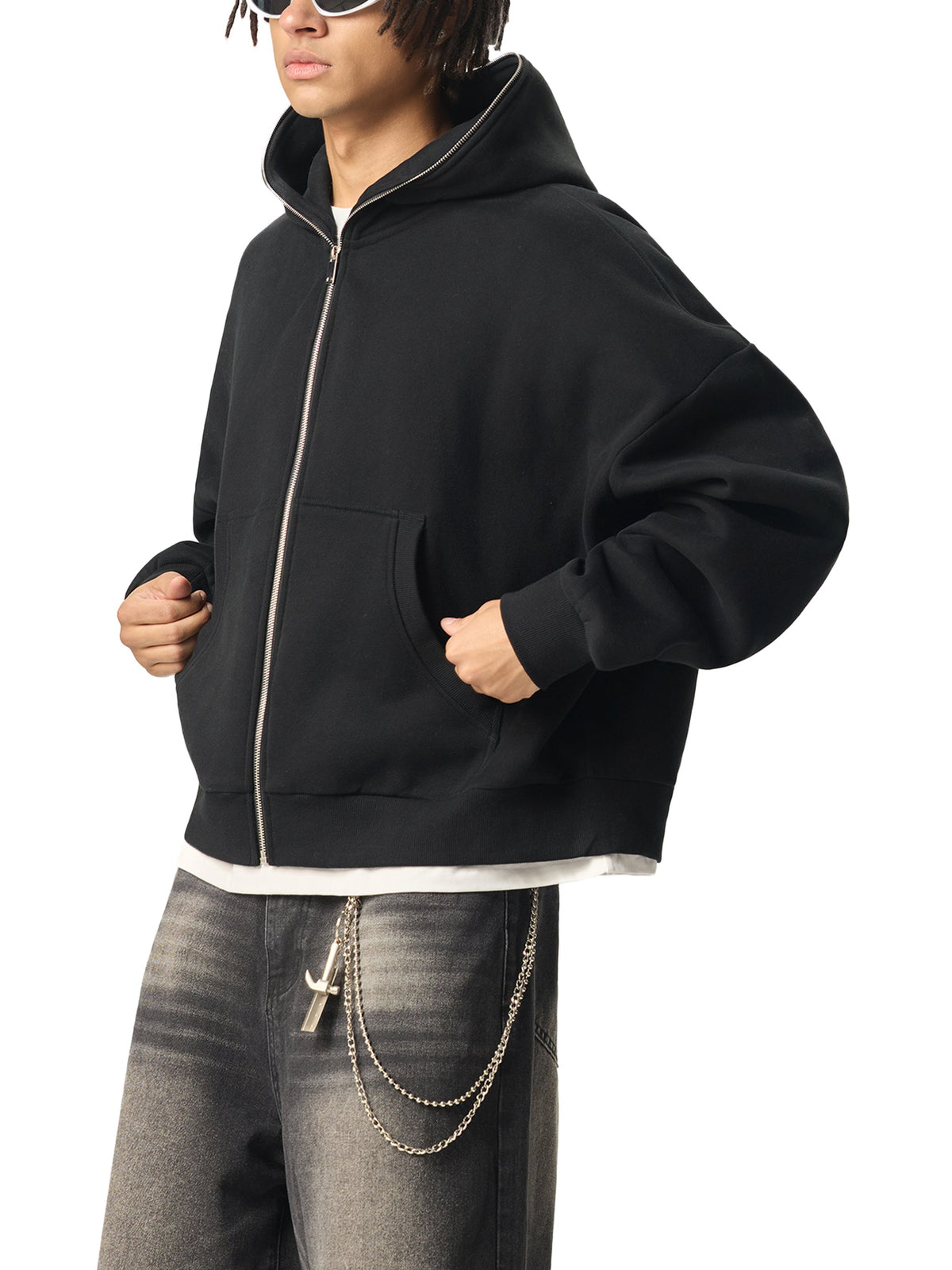 Hoodie Zippé Boxy