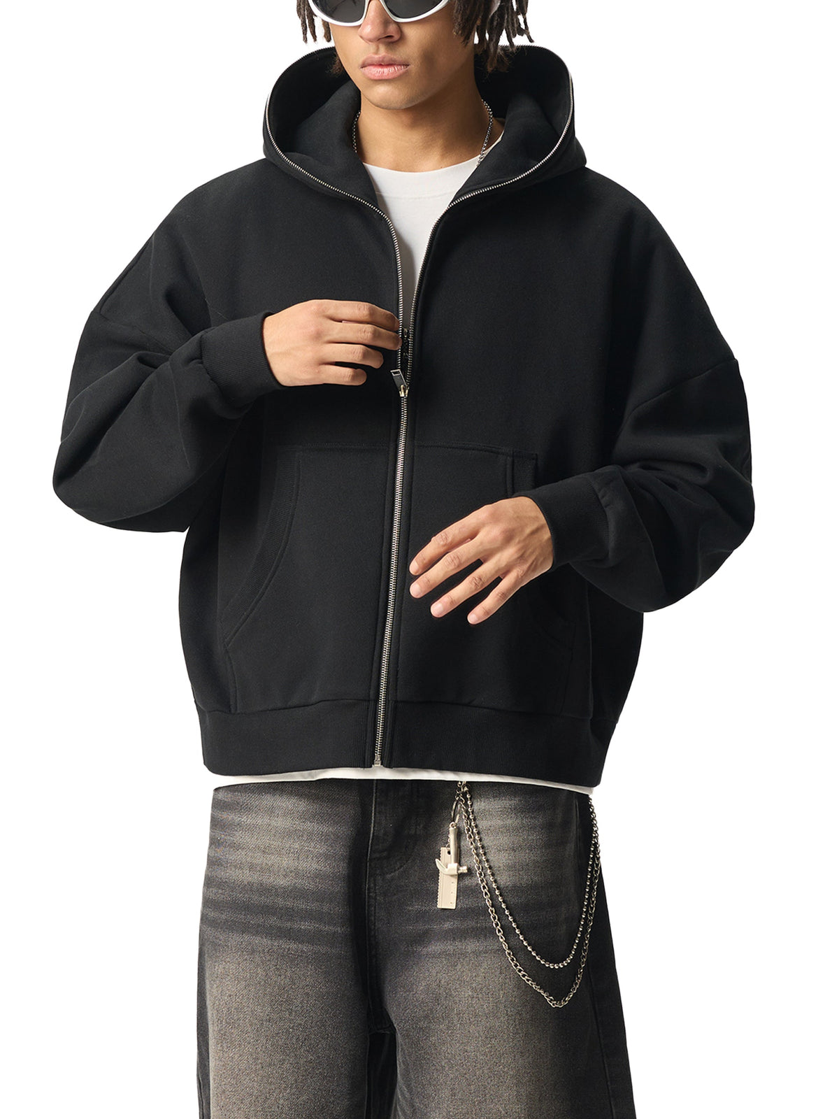 Hoodie Zippé Boxy